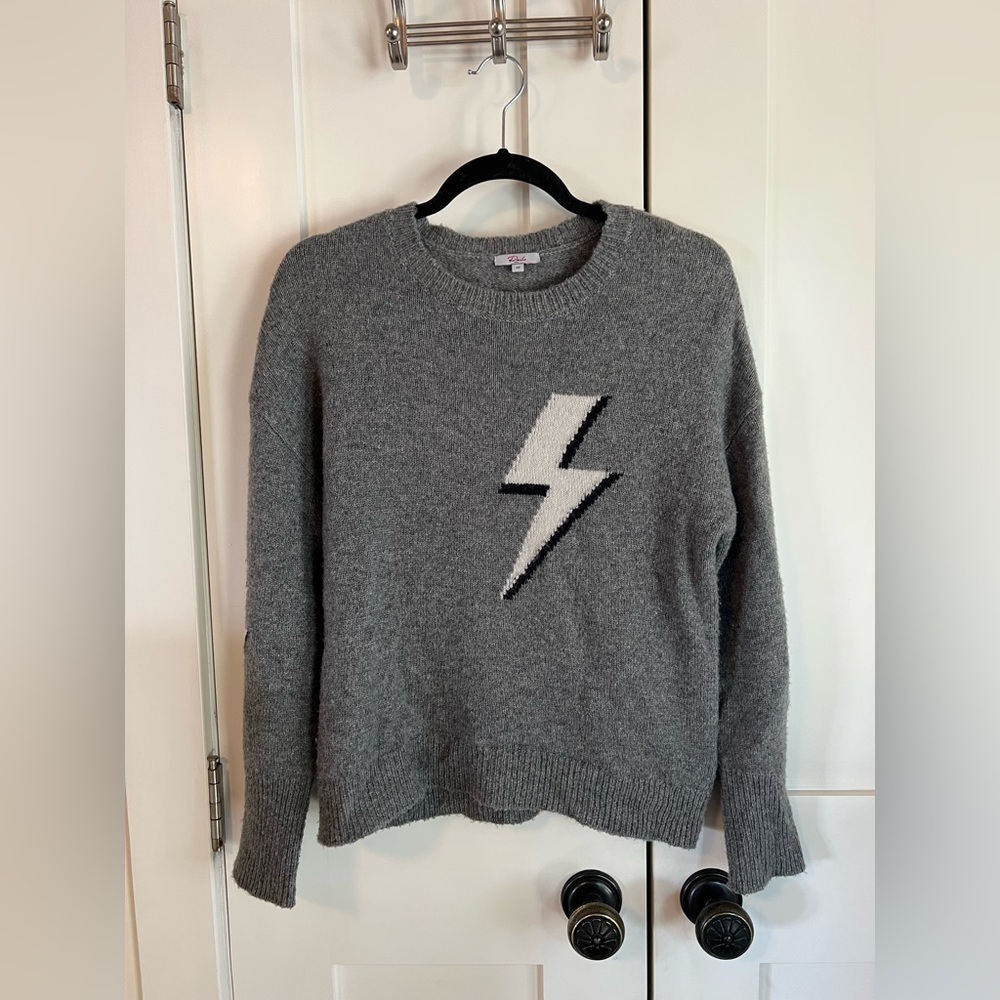 Rails Heather Gray Sweater with Lightning Bolt
